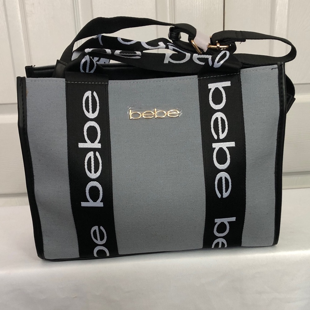 Bebe Gray and Black Crossbody Bag